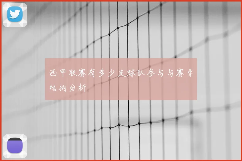 西甲联赛有多少支球队参与与赛季结构分析